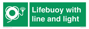 Lifebuoy with line and light